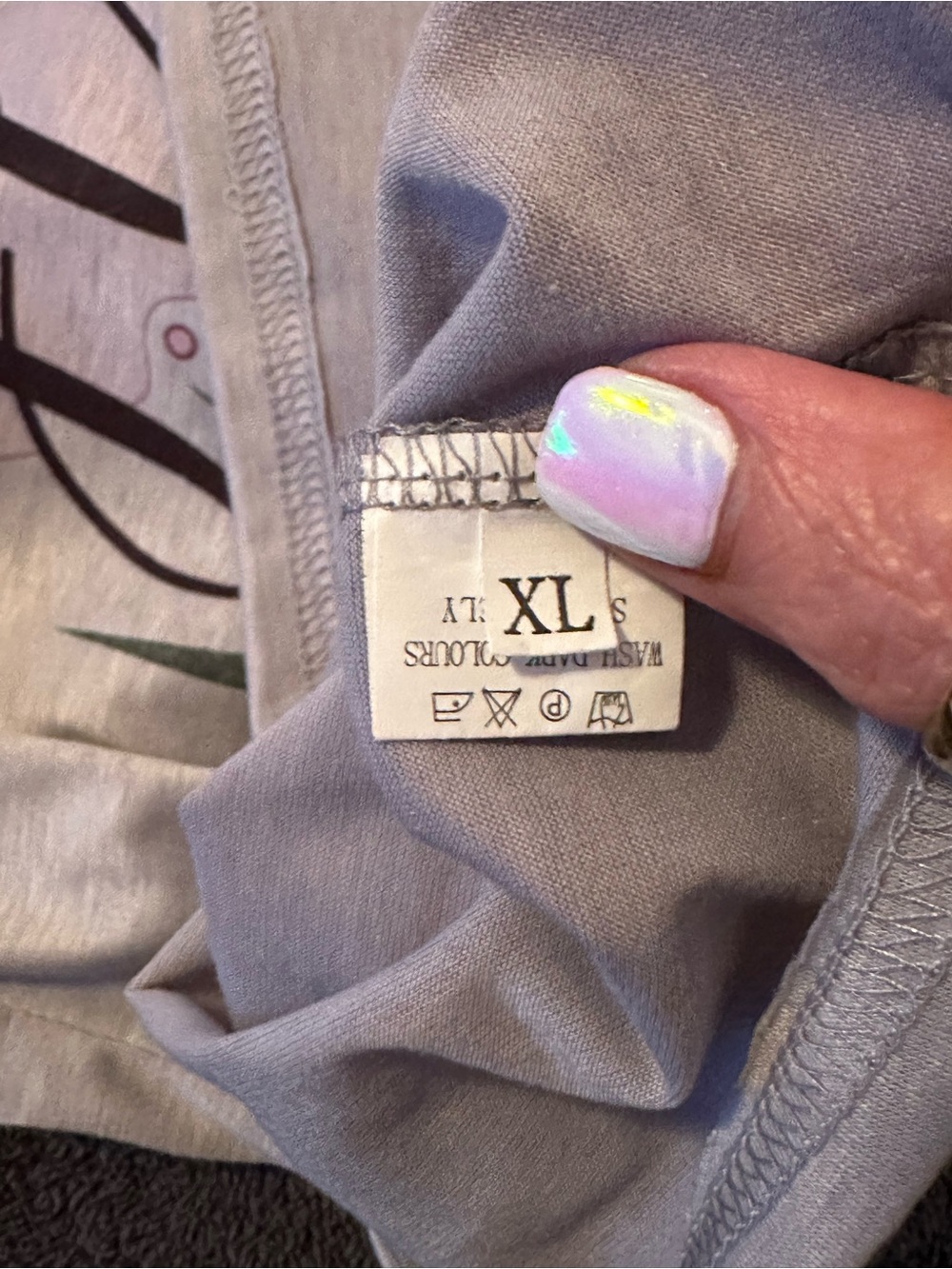 Graphic Flamingo Tee - Light Gray with Pink Design Flock Off Size XL - Picture 2 of 2
